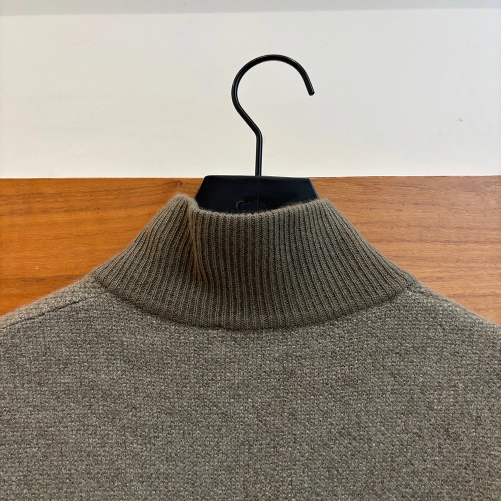 Ralph Lauren Purple Label Birdseye Cashmere Quarter Zip Slim Fit Sweater Sz S - Picture 13 of 14